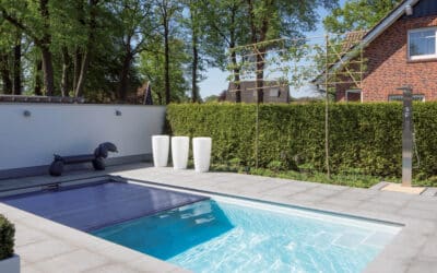 Aanleg HDPE zwembad in tuin